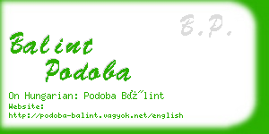 balint podoba business card